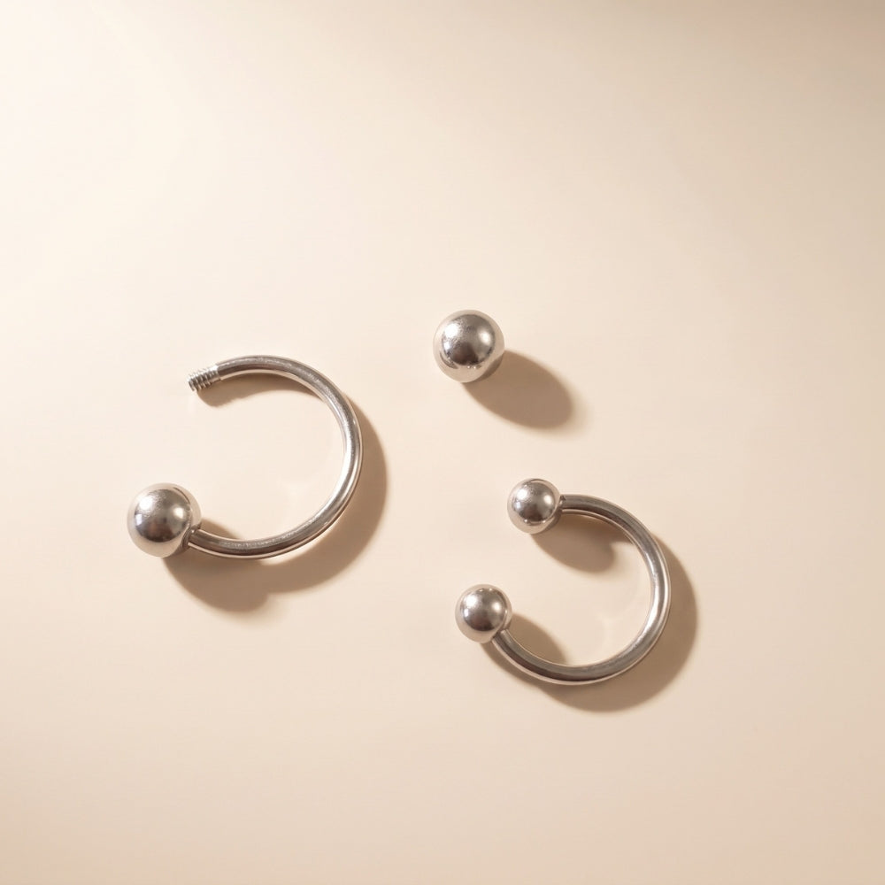 จิวจมูกเจาะจริง ทรงเกือกม้า | Horseshoe Piercing