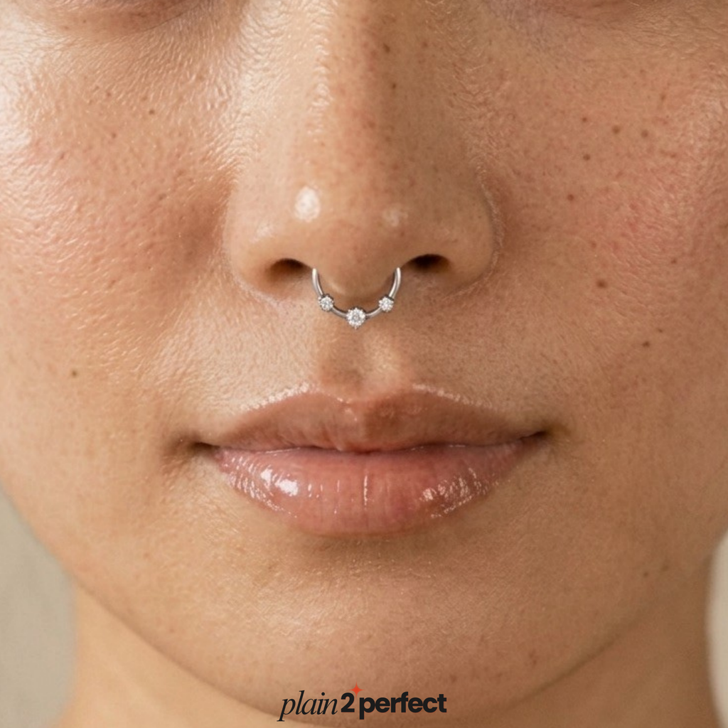 จิวห่วงล็อกเพชรมินิมอล เงินแท้ | Sterling Silver Minimal CZ Clicker Hoop