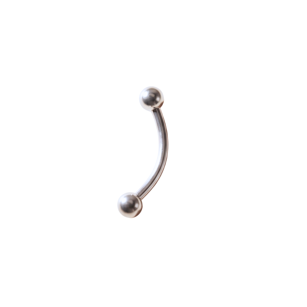 จิวซ่อนใต้จมูกแบบก้านโค้ง | Curved Septum Retainer Piercing