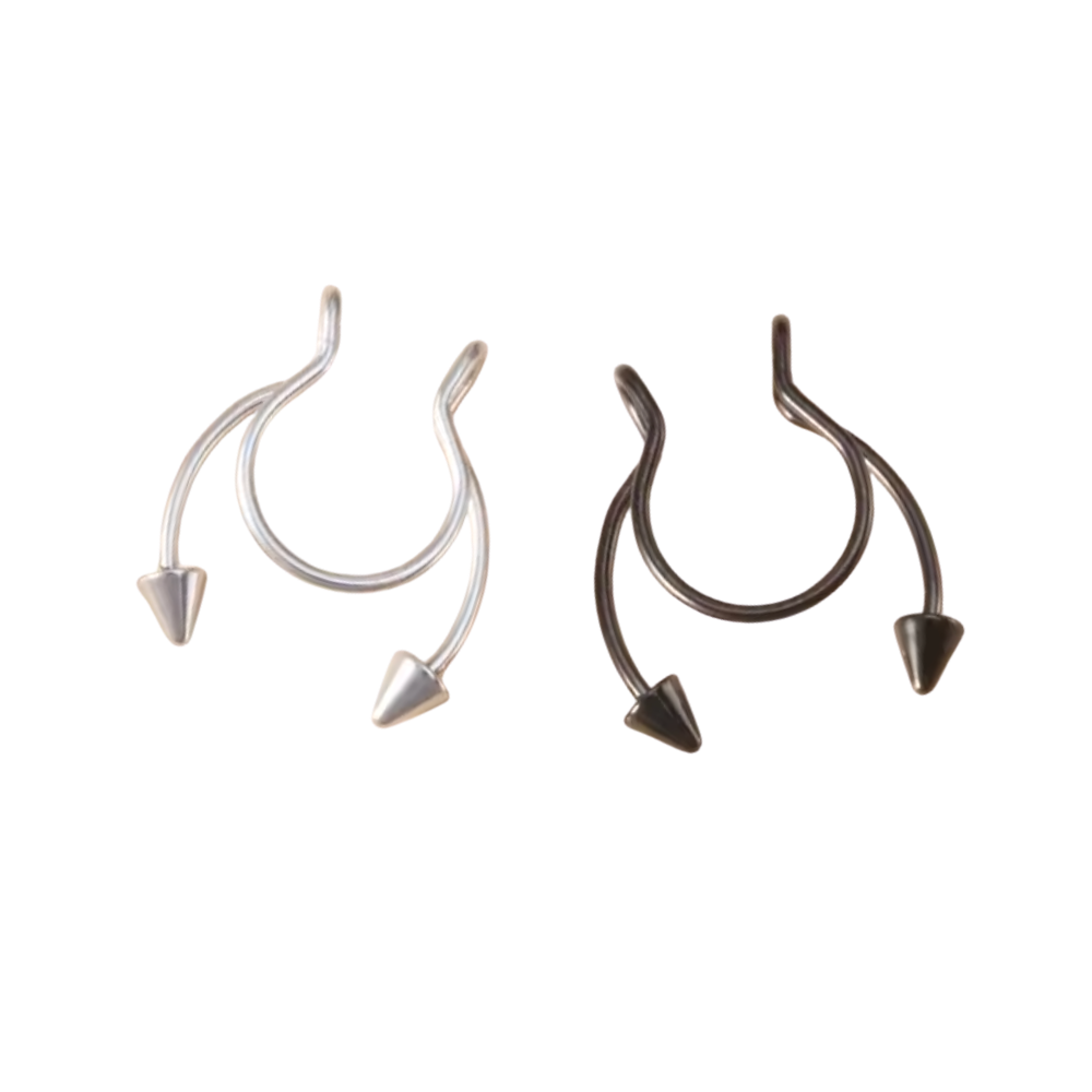 จิวจมูกแบบไม่ต้องเจาะ ทรงหยดน้ำปลายแหลม | Petal Edge Nose Cuff — Spike Drop