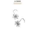 จิวจมูกก้านโค้งดอกไม้วินเทจ เงินแท้ | Silver Oxidized Vintage Flower Nose Stud