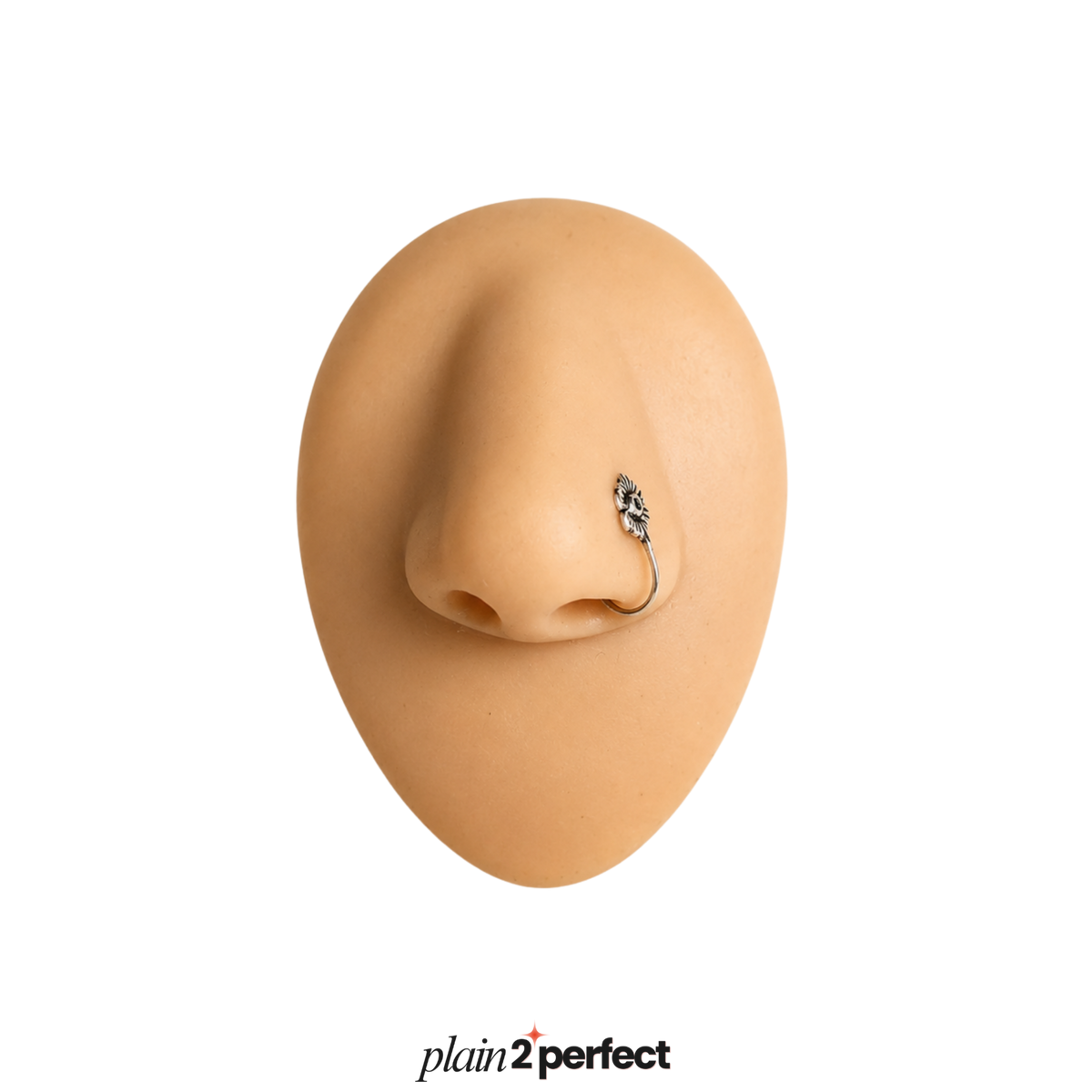 จิวจมูกไม่เจาะดอกเดซี่วินเทจ เงินแท้ | Sterling SilverOxidized Daisy Nose Cuff