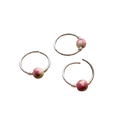 จิวแบบเจาะ ทรงห่วงลูกปัดชมพู | Blush Bead Hoop Piercing