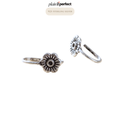 จิวจมูกไม่เจาะดอกเดซี่วินเทจ เงินแท้ | Sterling SilverOxidized Daisy Nose Cuff