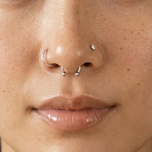 จิวจมูกแบบเจาะ ทรงก้าน หัวเพชร | Crystal Nose Stud