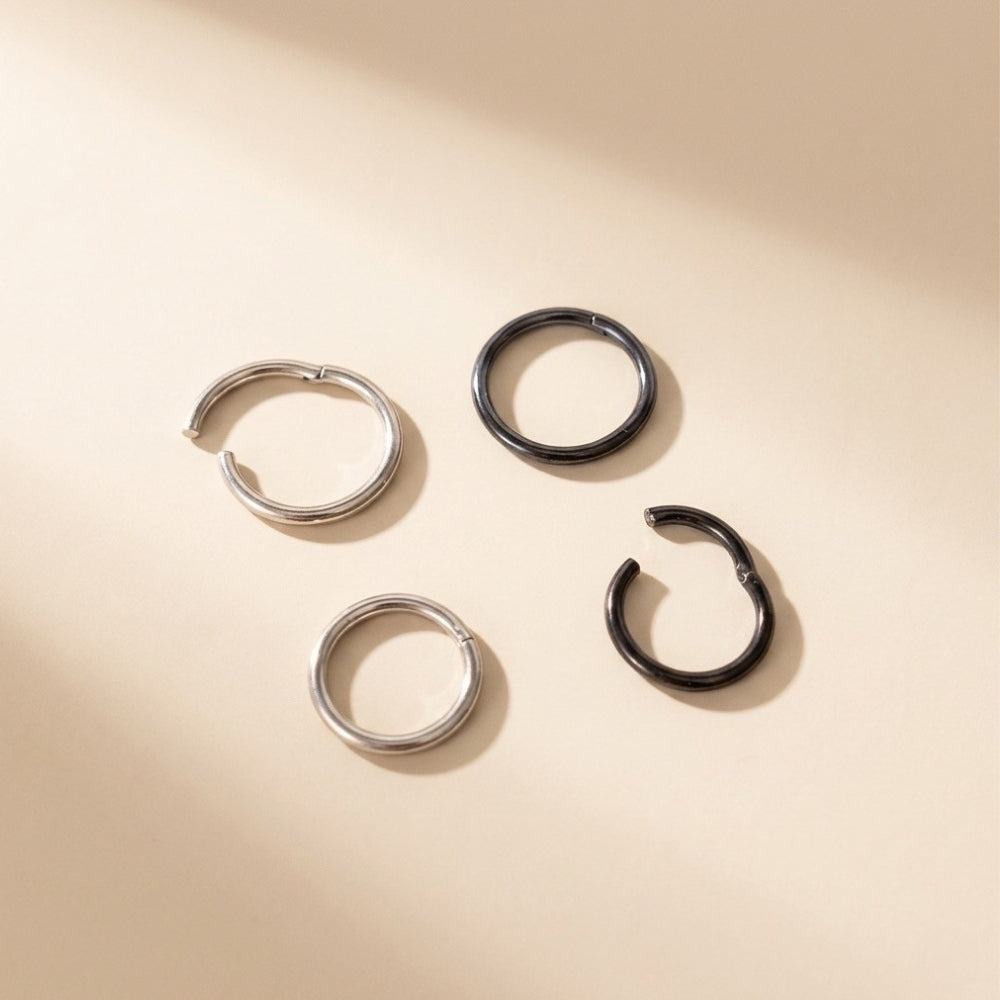 จิวแบบเจาะ ทรงห่วง | Plain Lock Hoop Piercing