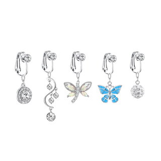 จิวสะดือแบบหนีบ จี้ดีเทล | Clip-on Belly Dangle Jewelry Multi Design