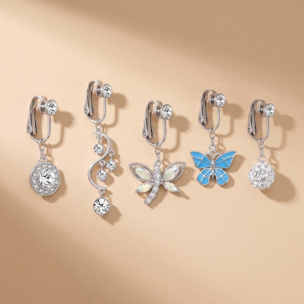 จิวสะดือแบบหนีบ จี้ดีเทล | Clip-on Belly Dangle Jewelry Multi Design