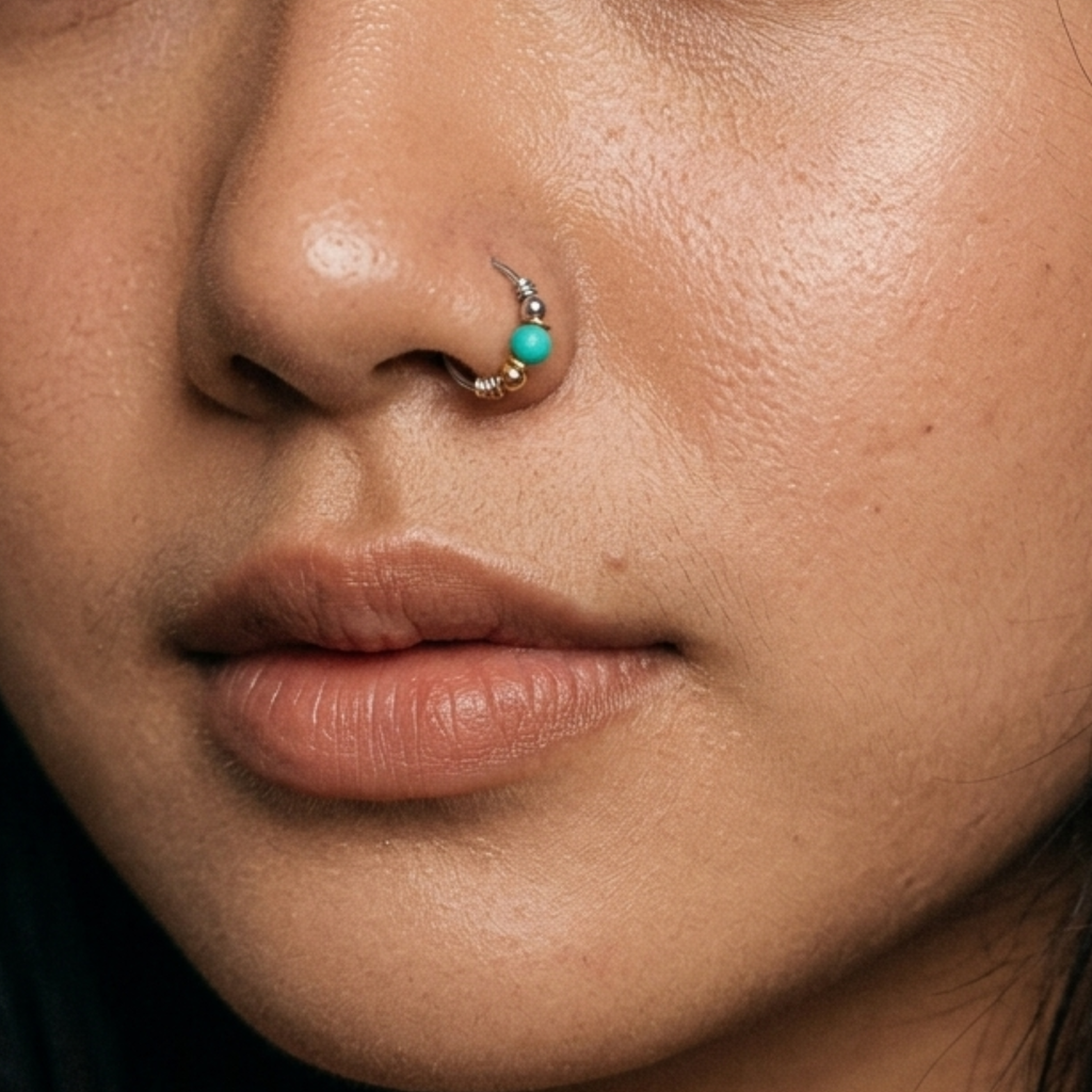 จิวแบบเจาะ ทรงห่วงลูกปัด | Orbit Bead Hoop Piercing