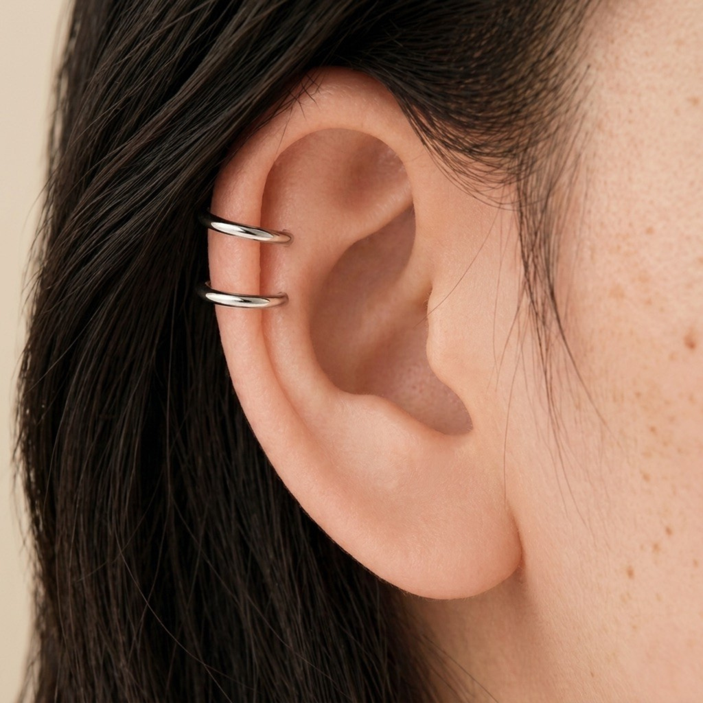 จิวหูแบบไม่ต้องเจาะ ทรง ear cuff | Loop Ear Cuff