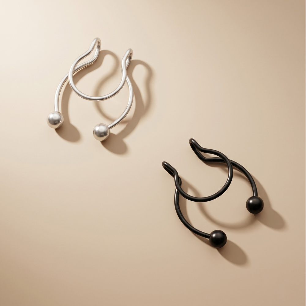 จิวจมูกแบบไม่ต้องเจาะ ทรงเกือกม้า | Horseshoe Nose Cuff (Best Seller🥇)